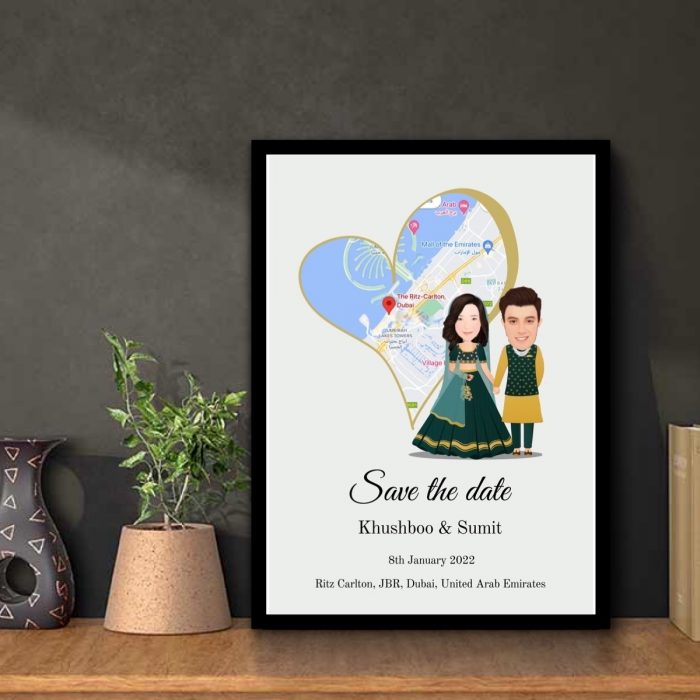 Personalised Caricature Save the Date Invite
