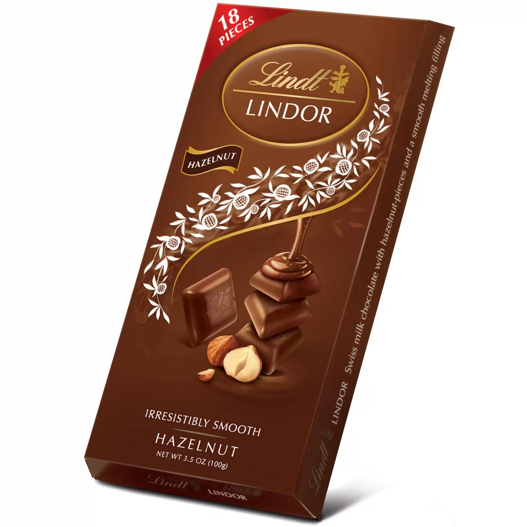 Lindt Lindor Hazelnut Chocolate Bar (100g)