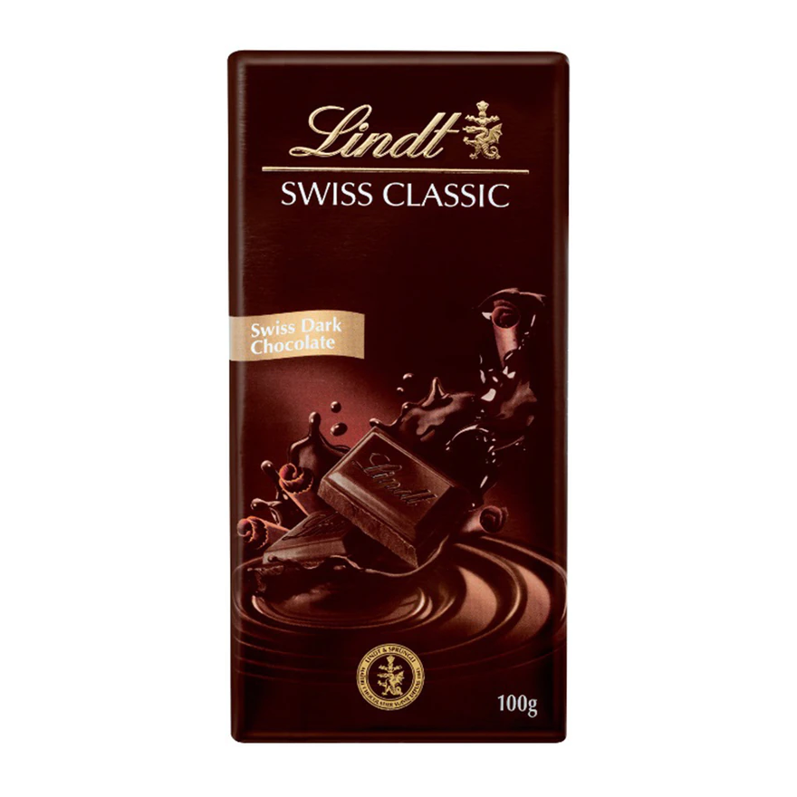 Lindt Swiss Classic Dark Chocolate (100g)