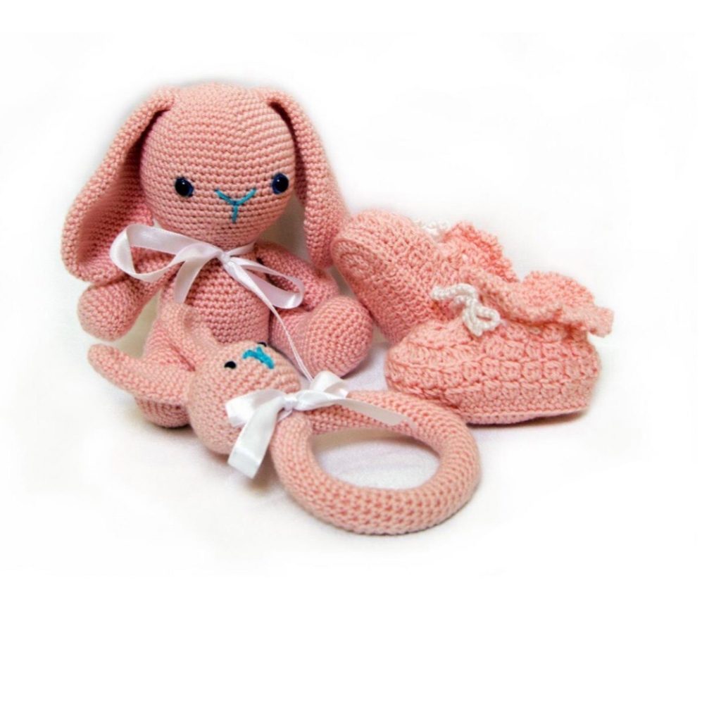 Bunny Toy, Teether & Baby Shoes