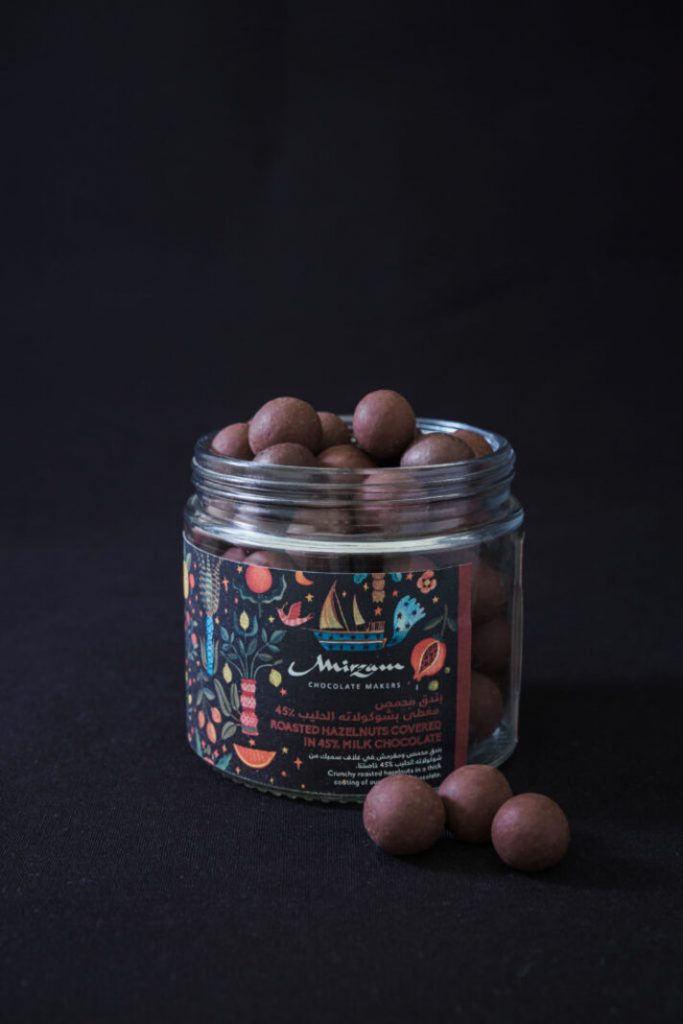 Mirzam Roasted Hazelnuts Covered in 45% Milk Chocolate