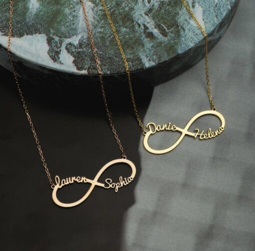 Personalized Infinity 2 Names Necklace