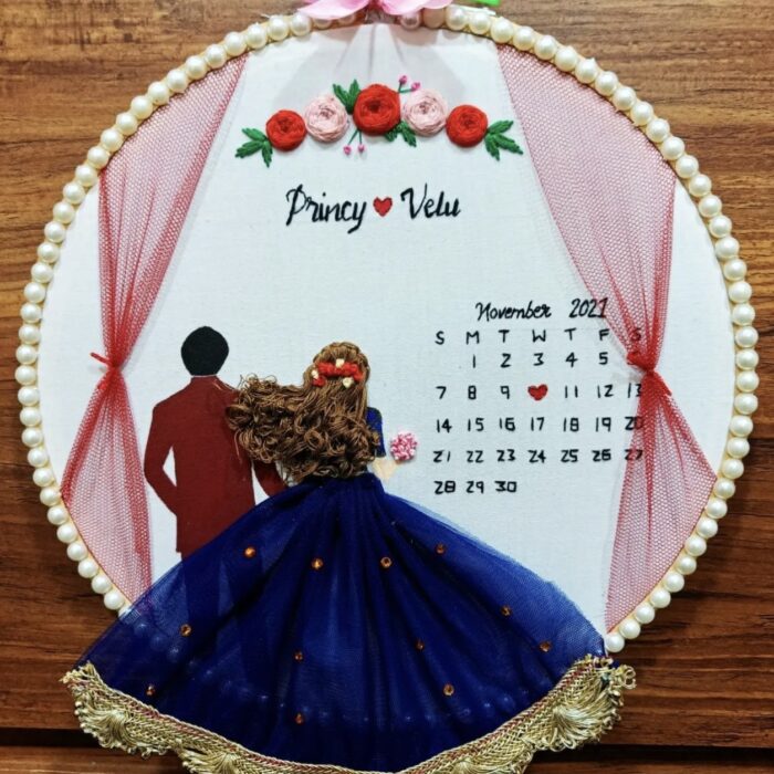 Personalized Couple Embroidery Hoop