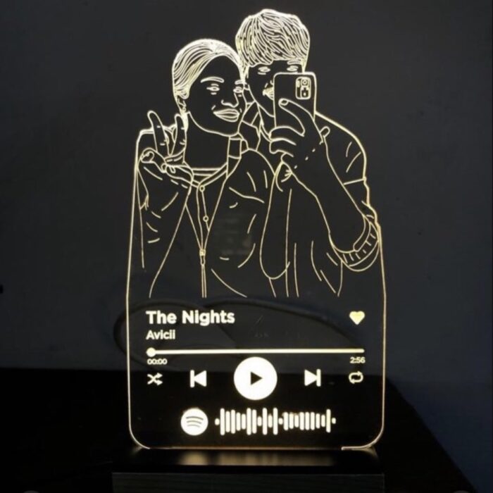LED Illusion Sketch Art with Spotify Code Lamp