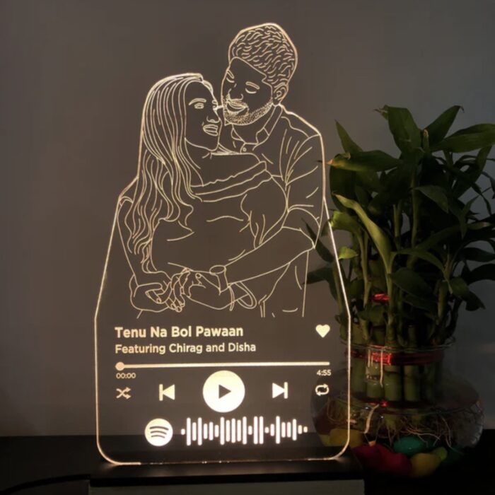LED Illusion Sketch Art with Spotify Code Lamp