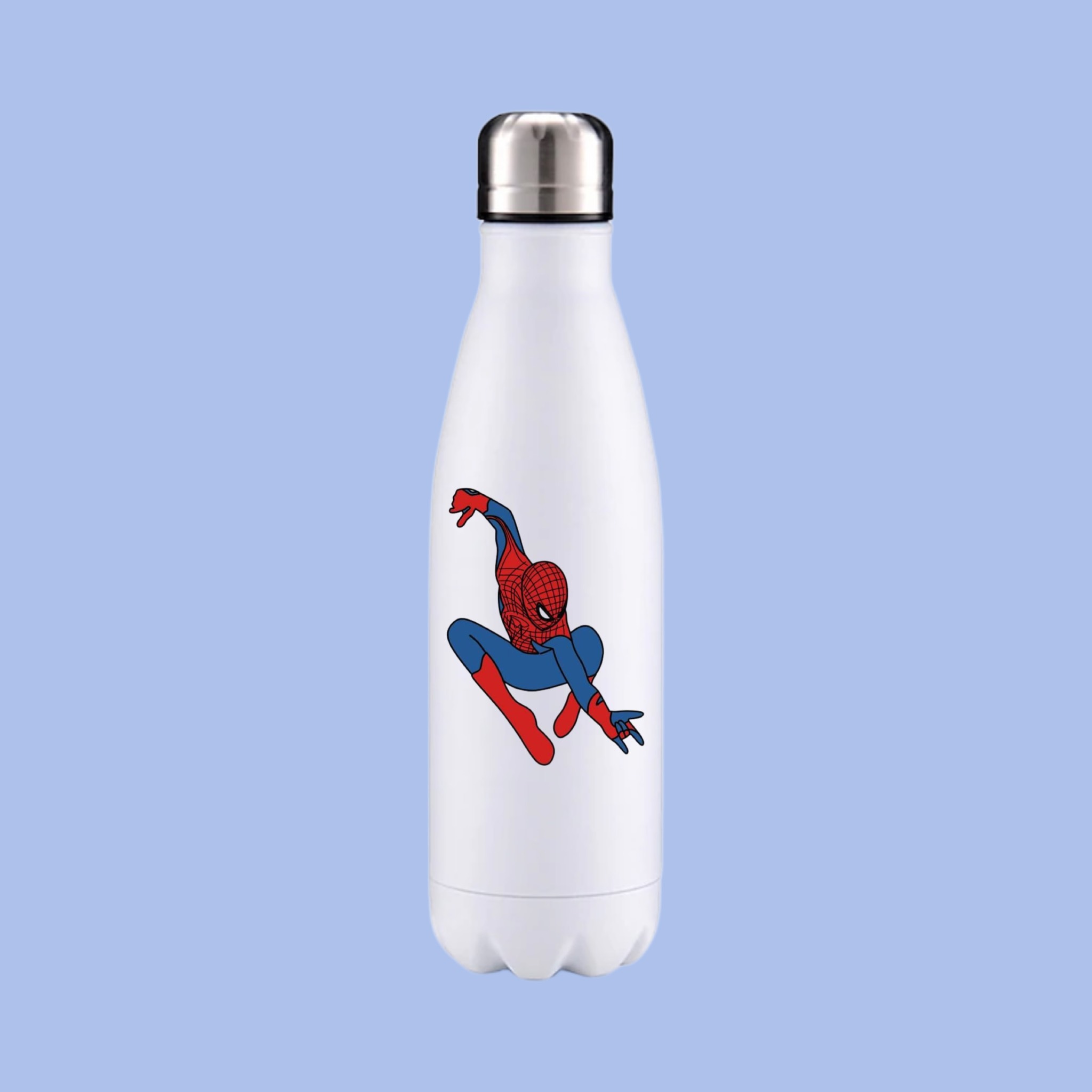 Spider-Man Swinging Black Stainless Steel Water Bottle