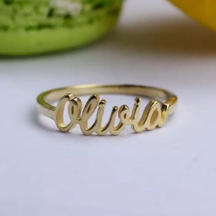 Personalized 925 Silver Name Ring in English & Arabic