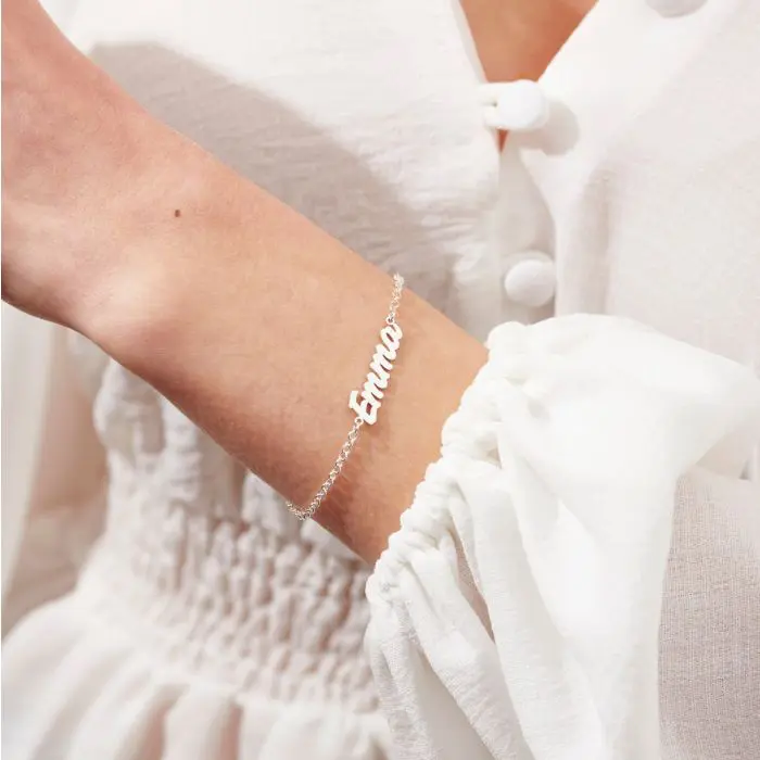 Personalized 925 Silver Name Bracelet in Arabic & English