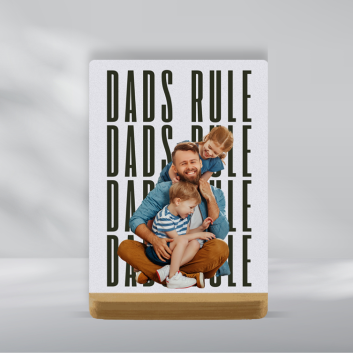 Dads Rule Aluminium Plaque